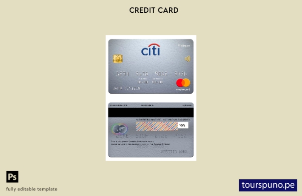 lista para imprimir plantilla sueca Citibank mastercard platinum